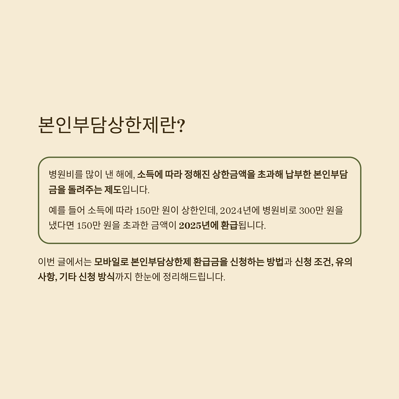 본인부담상한제 환급금