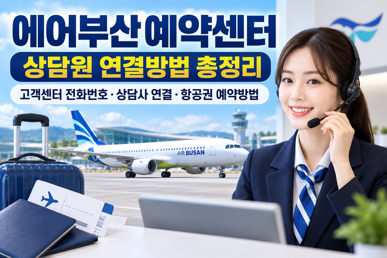 에어부산 예약센터 상담원 연결방법 총정리|고객센터 전화번호·상담사 연결·항공권 예약방법 관련 사진