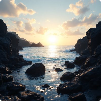 제주도 새해 일출 해돋이 명소 가상 이미지