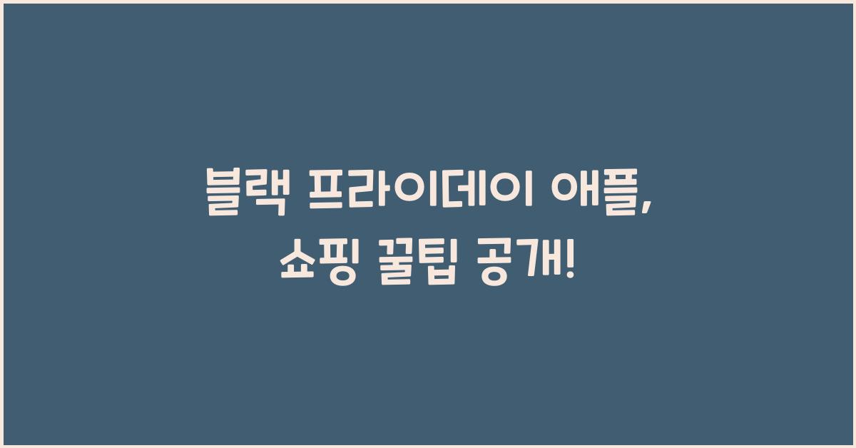 블랙 프라이데이 애플