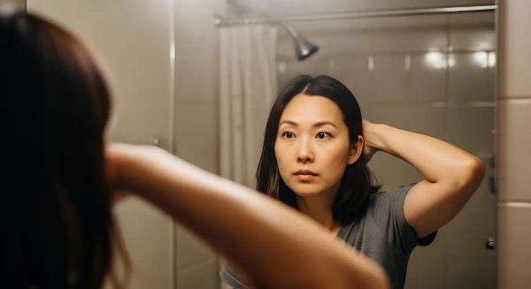 운동후 땀이 난 상태 이미지, 암내 해결 방법 3가지