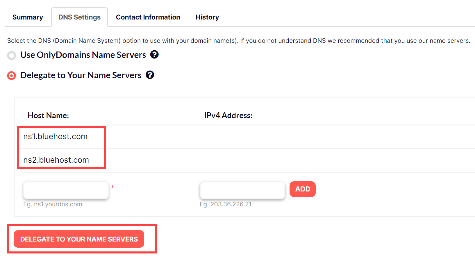 Onlydomains 도메인 네임서버 변경 방법