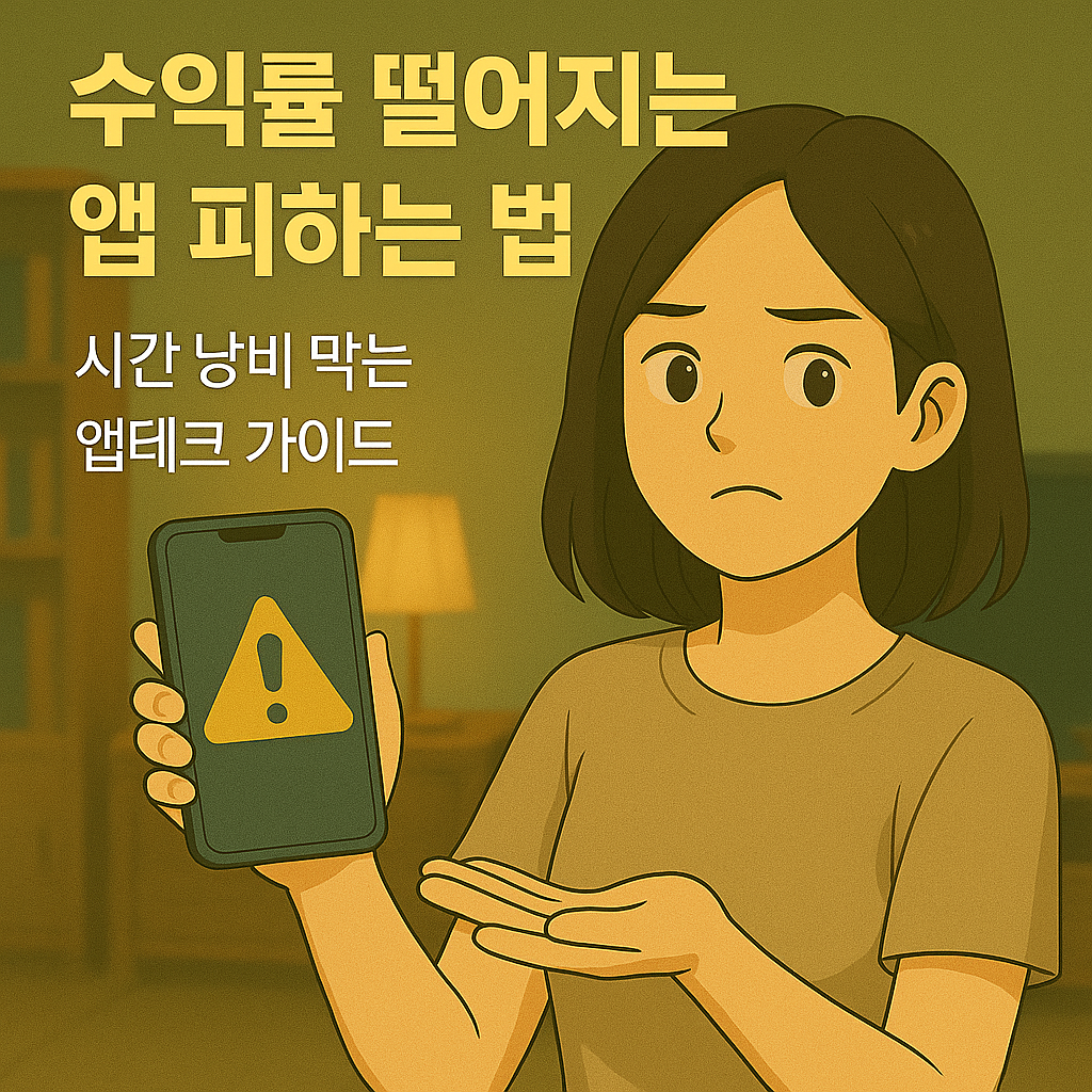 수익률 떨어지는 앱 피하는 법｜시간 낭비 막는 앱테크 가이드