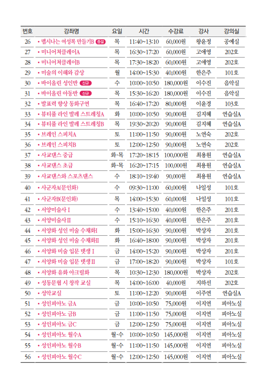 성동구민대학 강좌 두번째