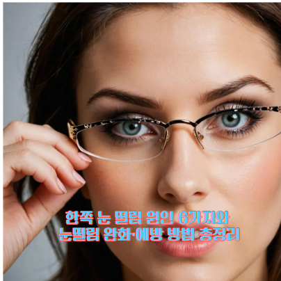 한쪽 눈 떨림 원인 6가지와 눈떨림 완화·예방 방법 총정리