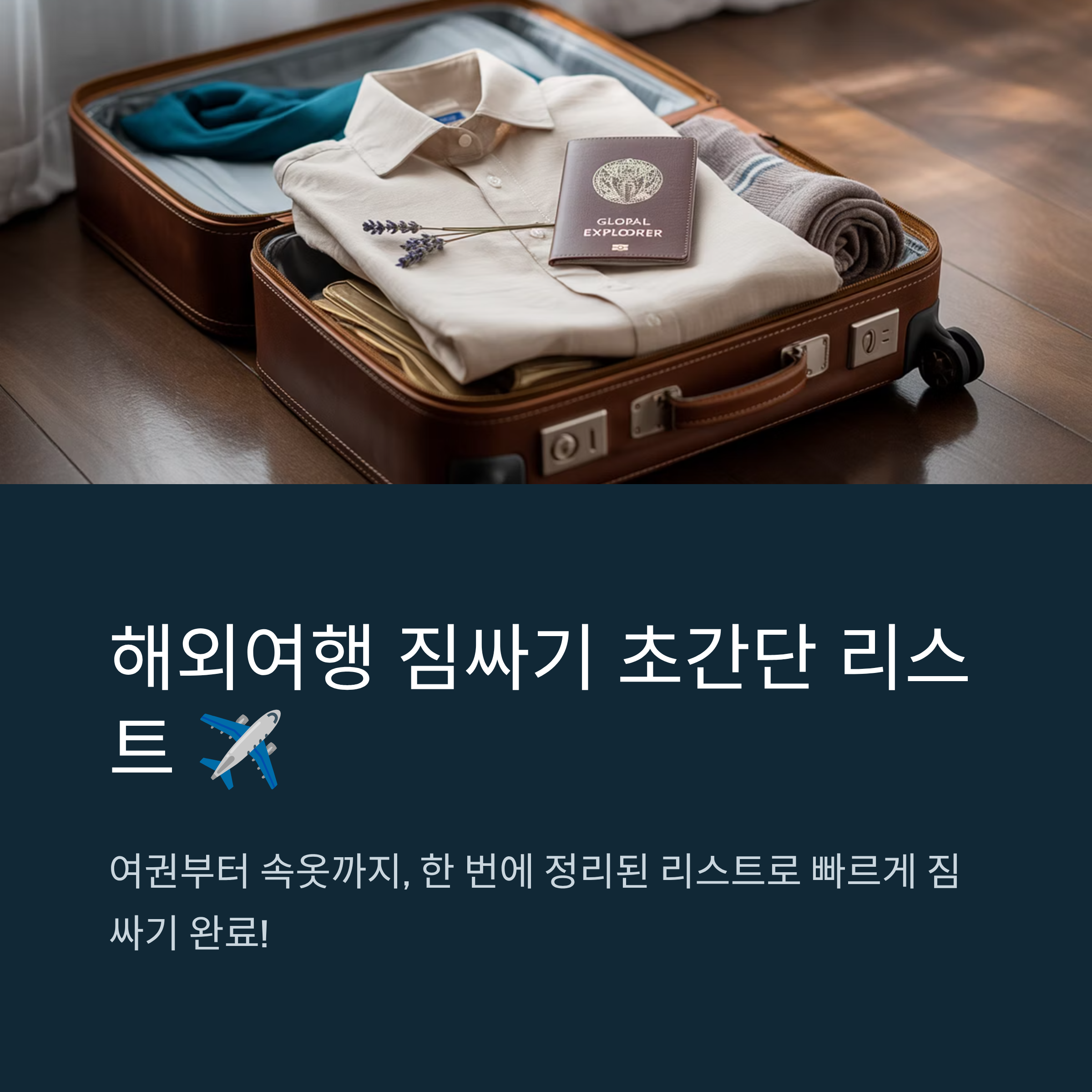 해외여행 짐싸기 초간단 리스트