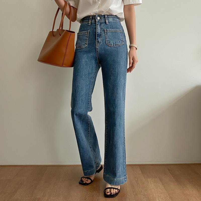 하이웨스트아웃포켓부츠컷데님팬츠 시크릿라벨