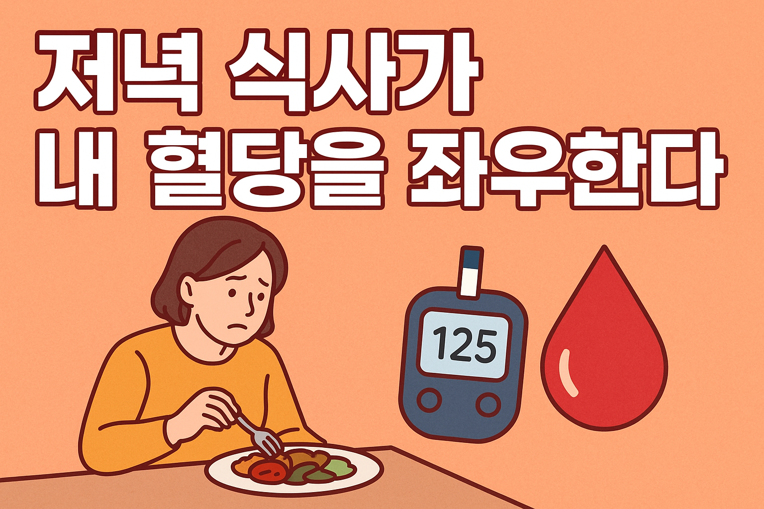전날 저녁식사와 아침 혈당의 상관 관계 정리