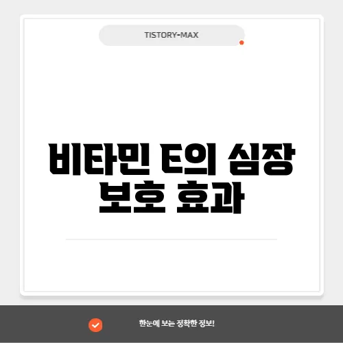 비타민 E의 심장 보호 효과