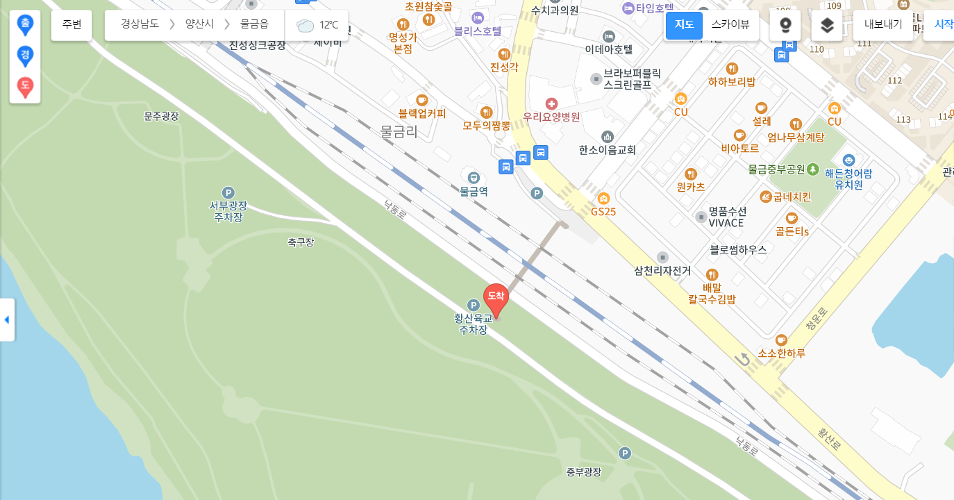 물금축제 위치지도
