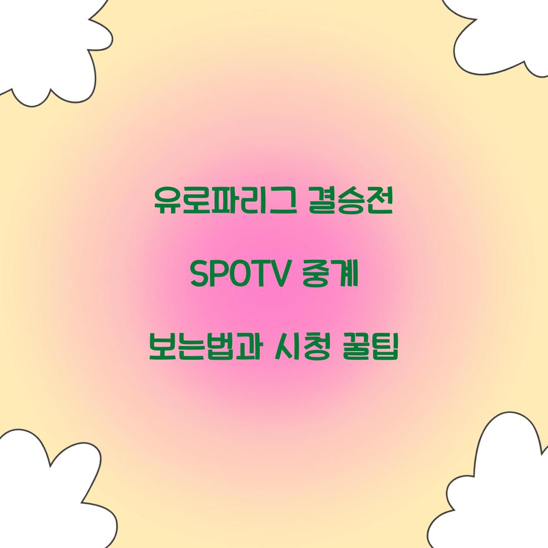 유로파리그 결승전 SPOTV 중계 보는법