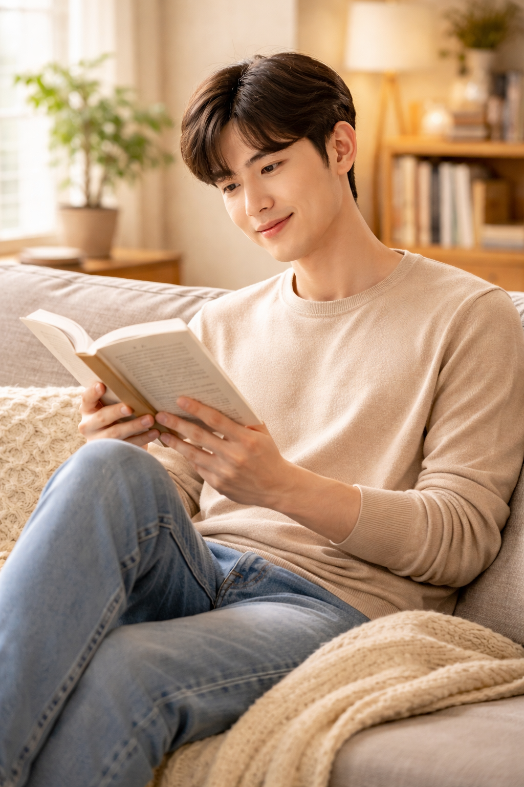 독서하는 청년