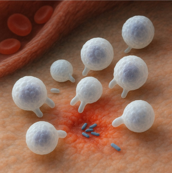 염증 뜻 - 우리 몸의 방어 기전, 백혈구, 면역 세포가 감염된 부위 치료