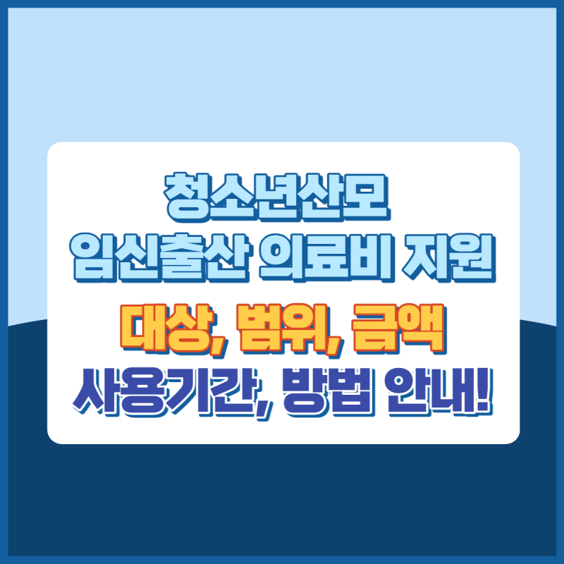청소년산모임신출산의료비지원 썸네일이미지
