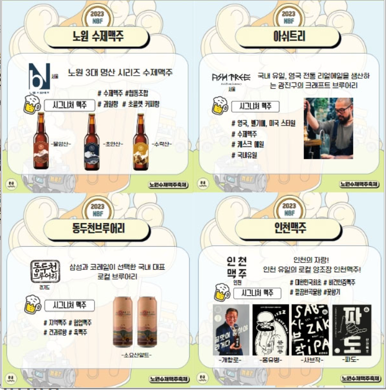 2023.노원수제맥주축제.화랑대철도공원.다이나믹듀오출연.힙한여름밤공연