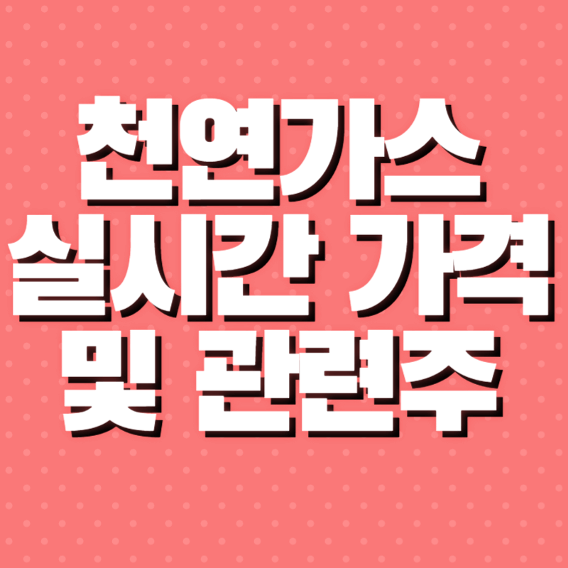 천연가스 실시간 가격