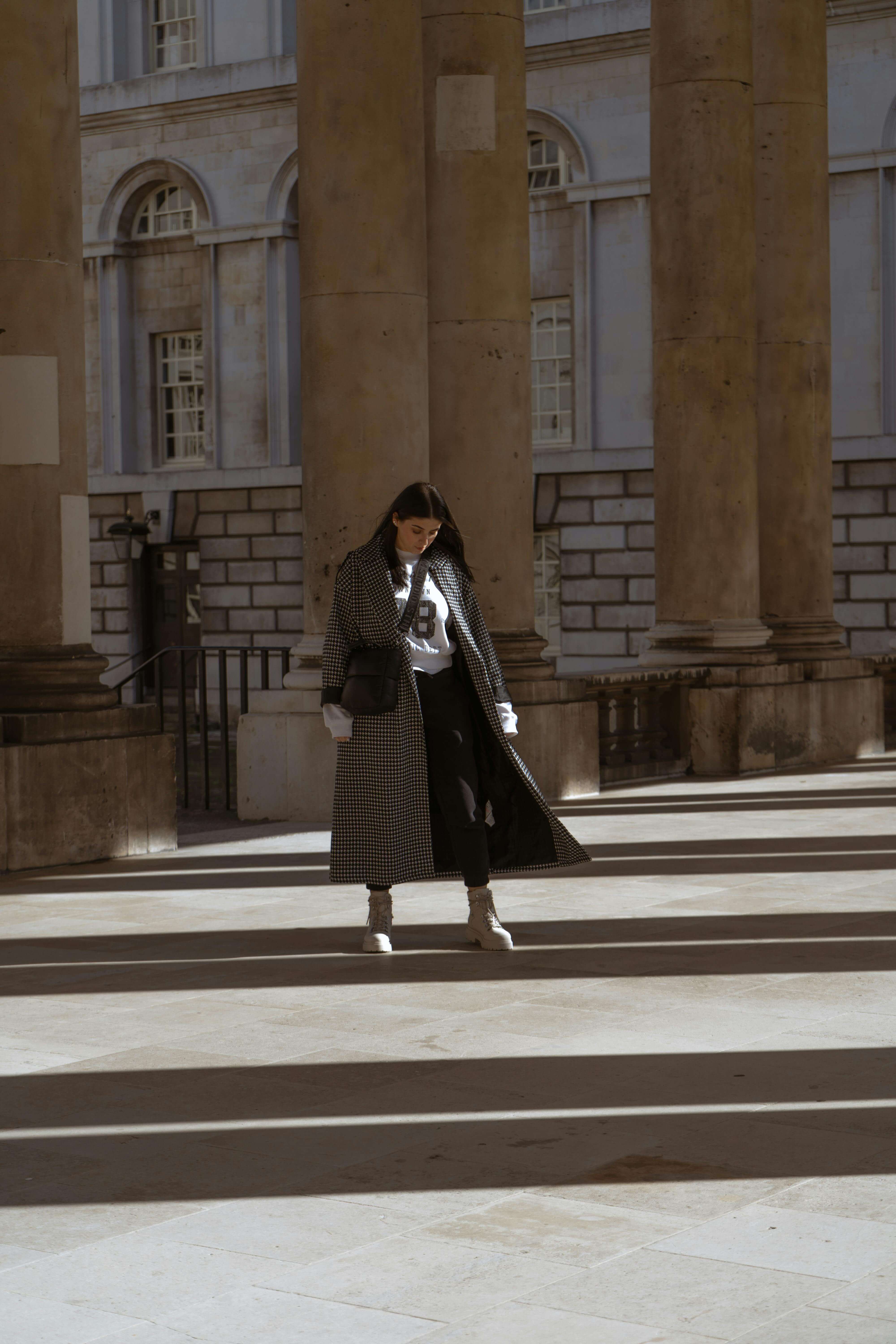 롱 트위드 자켓 사진