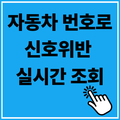 자동차 번호로 신호위반 조회&middot;납부하기(eFINE)