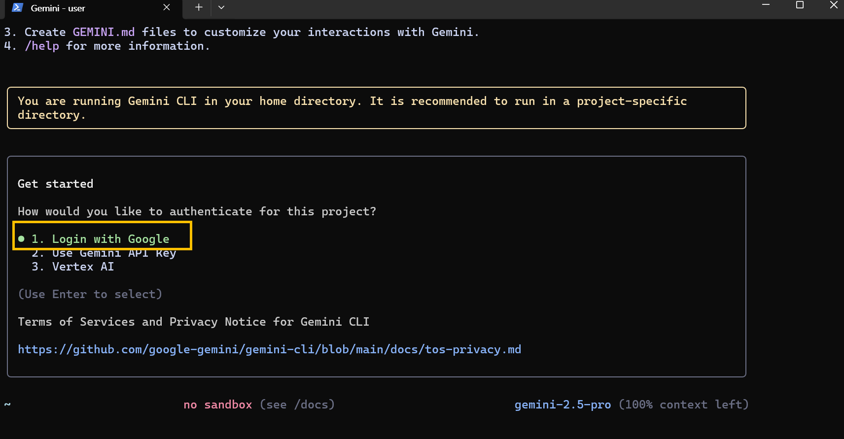 터미널 Gemini CLI 100% 사용 방법: 모델 선택에서 디버깅까지