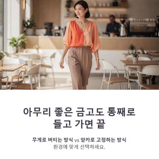 설치 공간과 도난 방지용 고정 확인법