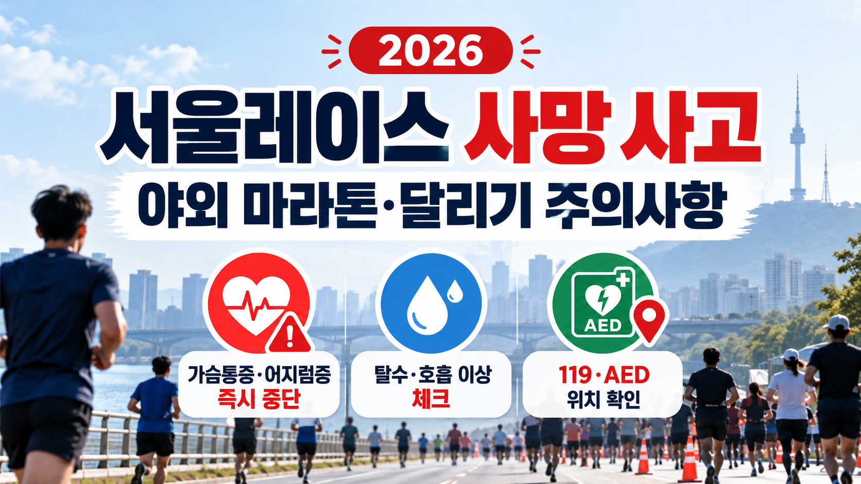 서울레이스 사망 사고 2026|야외 마라톤 달리기 주의사항과 위험 신호