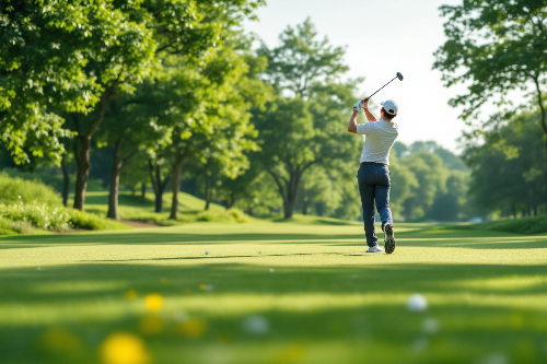 골프장에서-골프-치는-남성의-뒷-모습