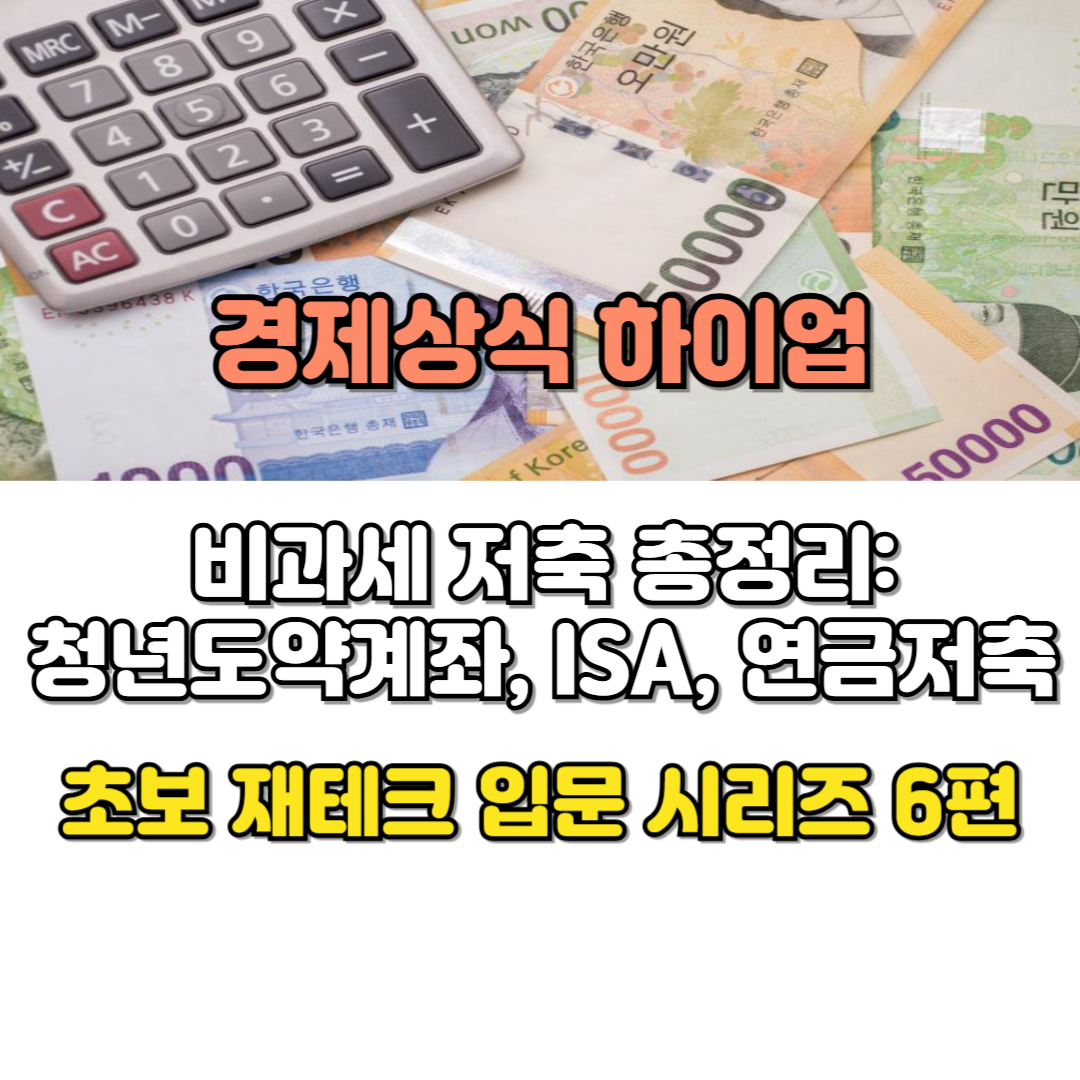 비과세 저축 총정리: 청년도약계좌, ISA, 연금저축