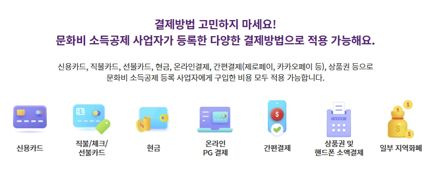 문화비 소득공제 결제방법 총정리 (현금영수증부터 간편결제까지)