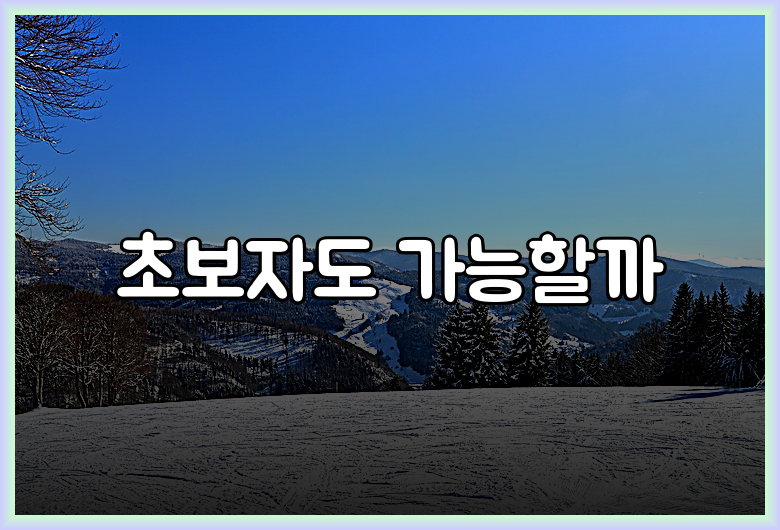 초보자도 가능할까