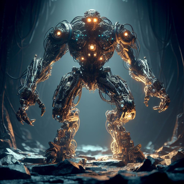 기계적 외계 변신 로봇