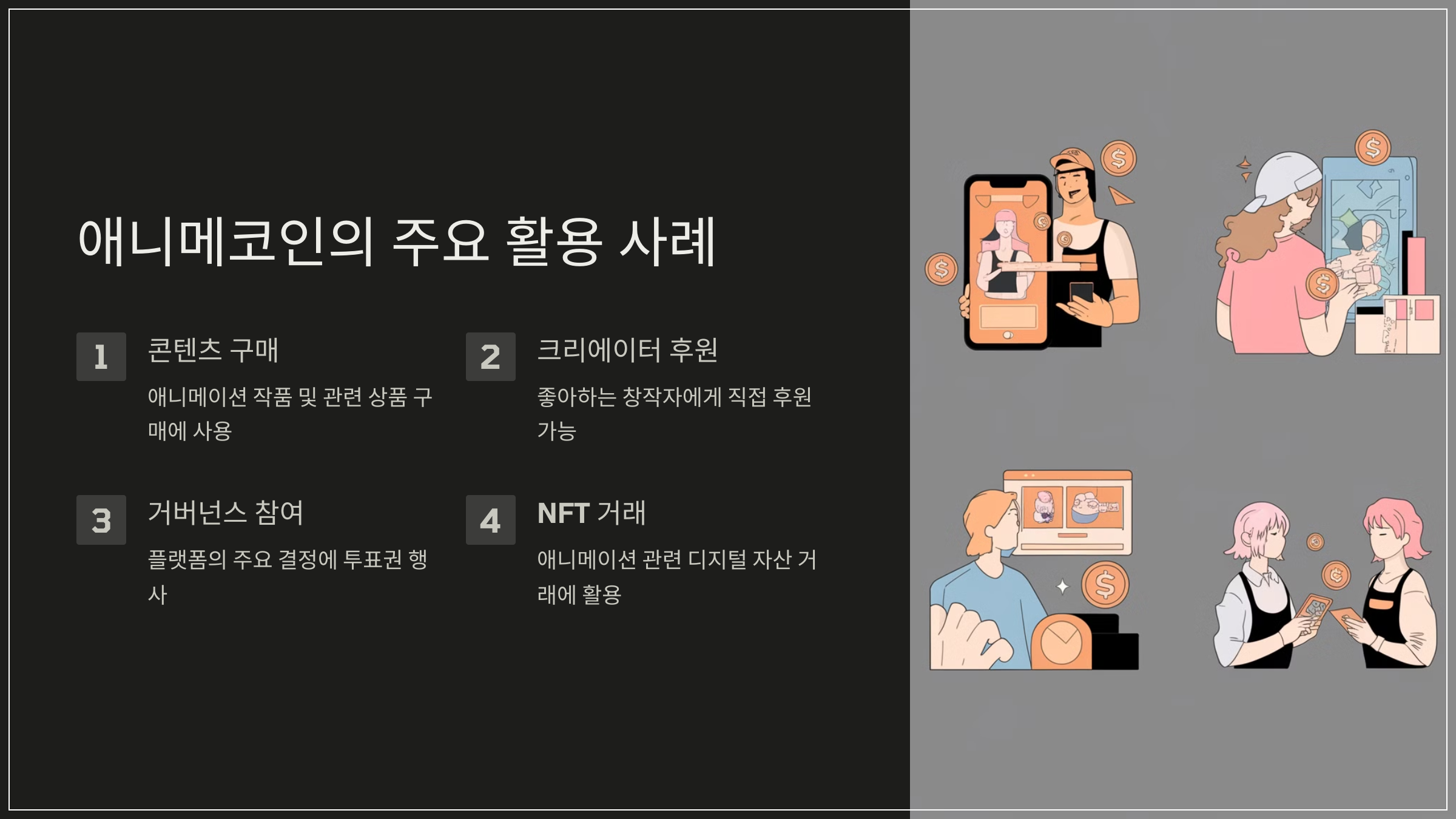 애니메코인의 주요 활용 사례