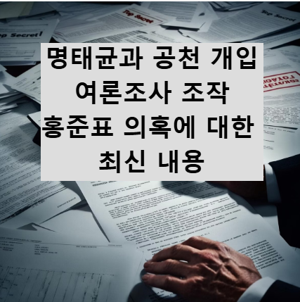 명태균과-공천 개입과 여론조사 조작홍준표 의혹에 대한 최신 내용