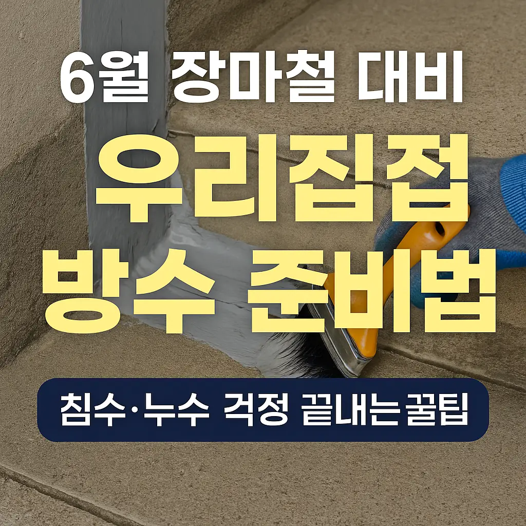 6월 장마철 대비! 우리집 방수 준비법