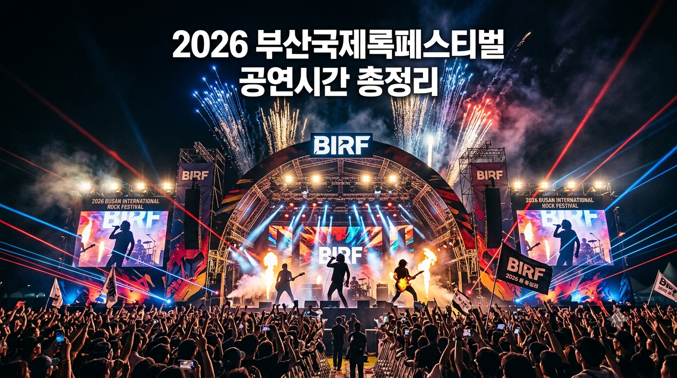 2026 부산국제록페스티벌 시간 총정리｜공연 시작&middot;입장 시간&middot;라인업 확인 방법