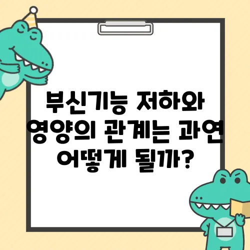 부신기능 저하와 영양의 관계는 과연 어떻게 될까?