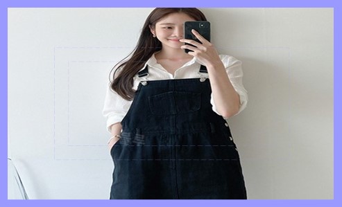 데님 오버롤 원피스