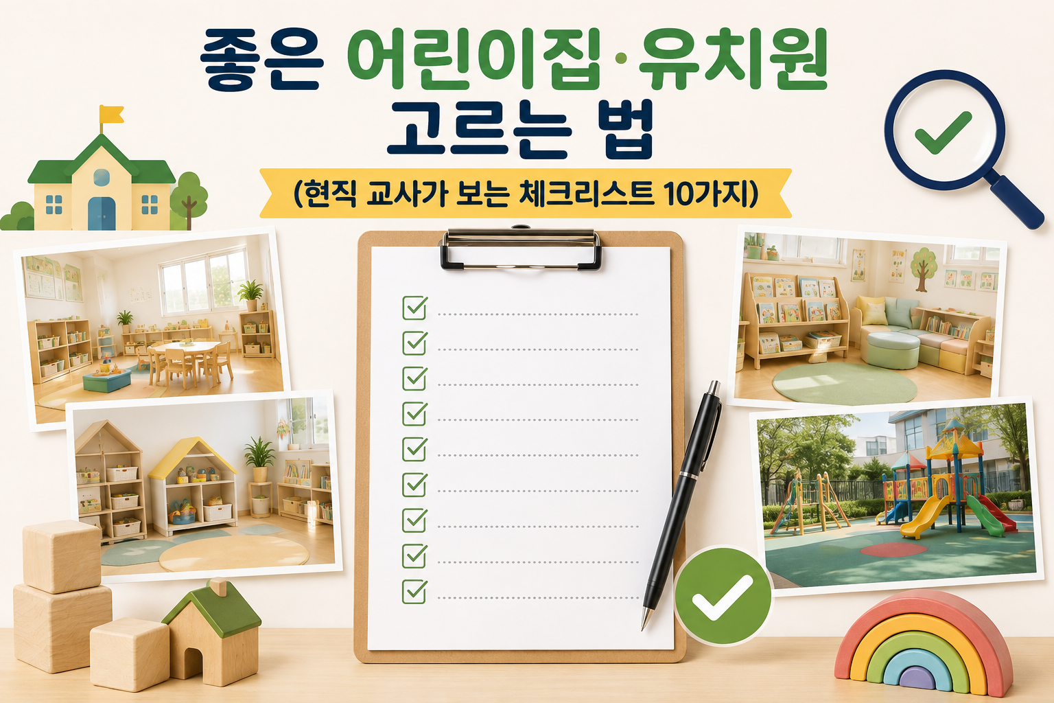 좋은 어린이집, 유치원 고르는 법 체크리스트
