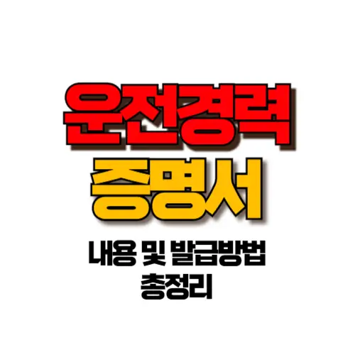 운전경력증명서 썸네일