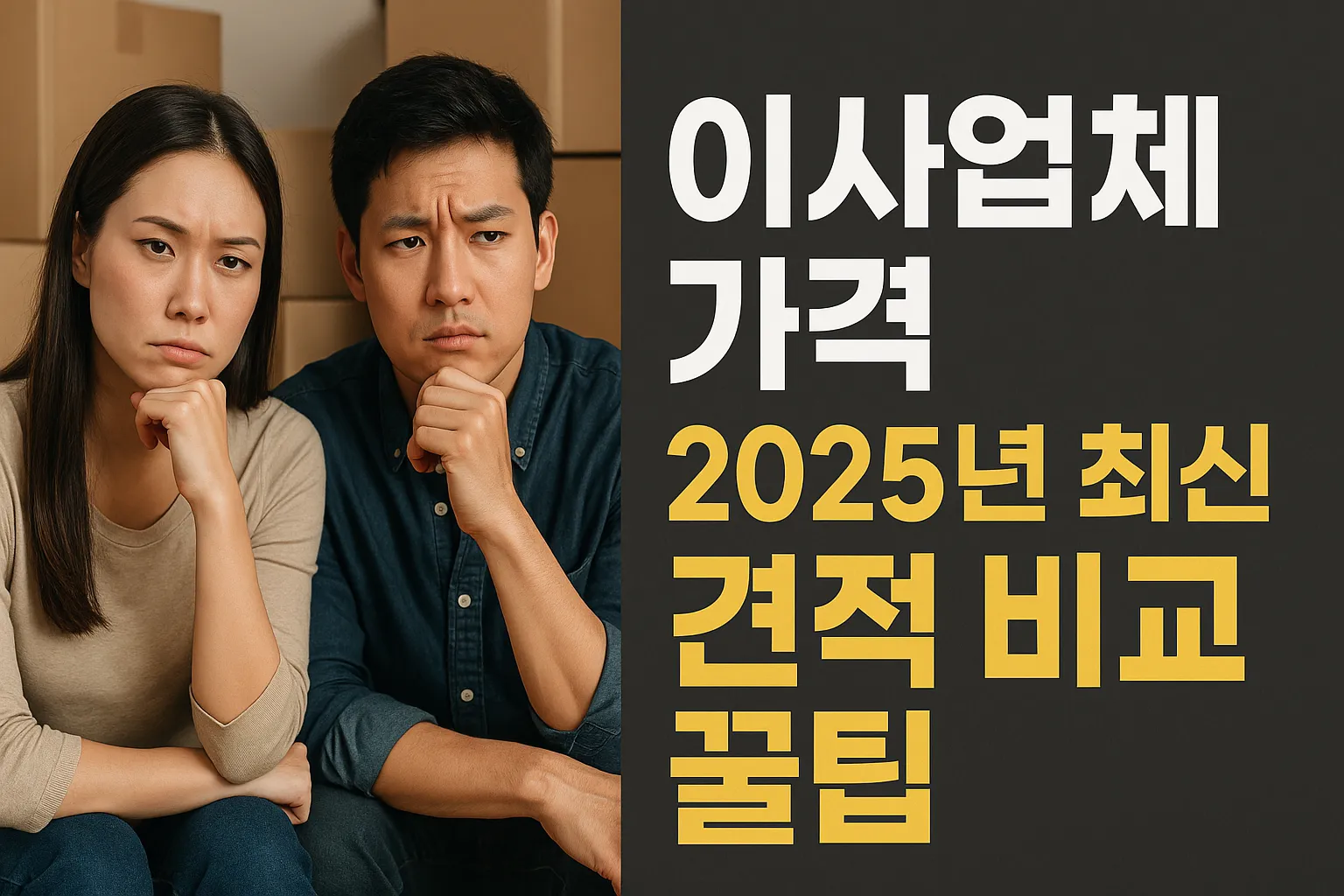 이사업체 가격 2025년 최신 견적 비교 꿀팁