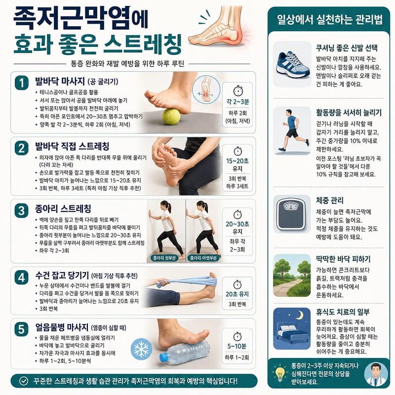 족저근막염에 효과 좋은 스트레칭