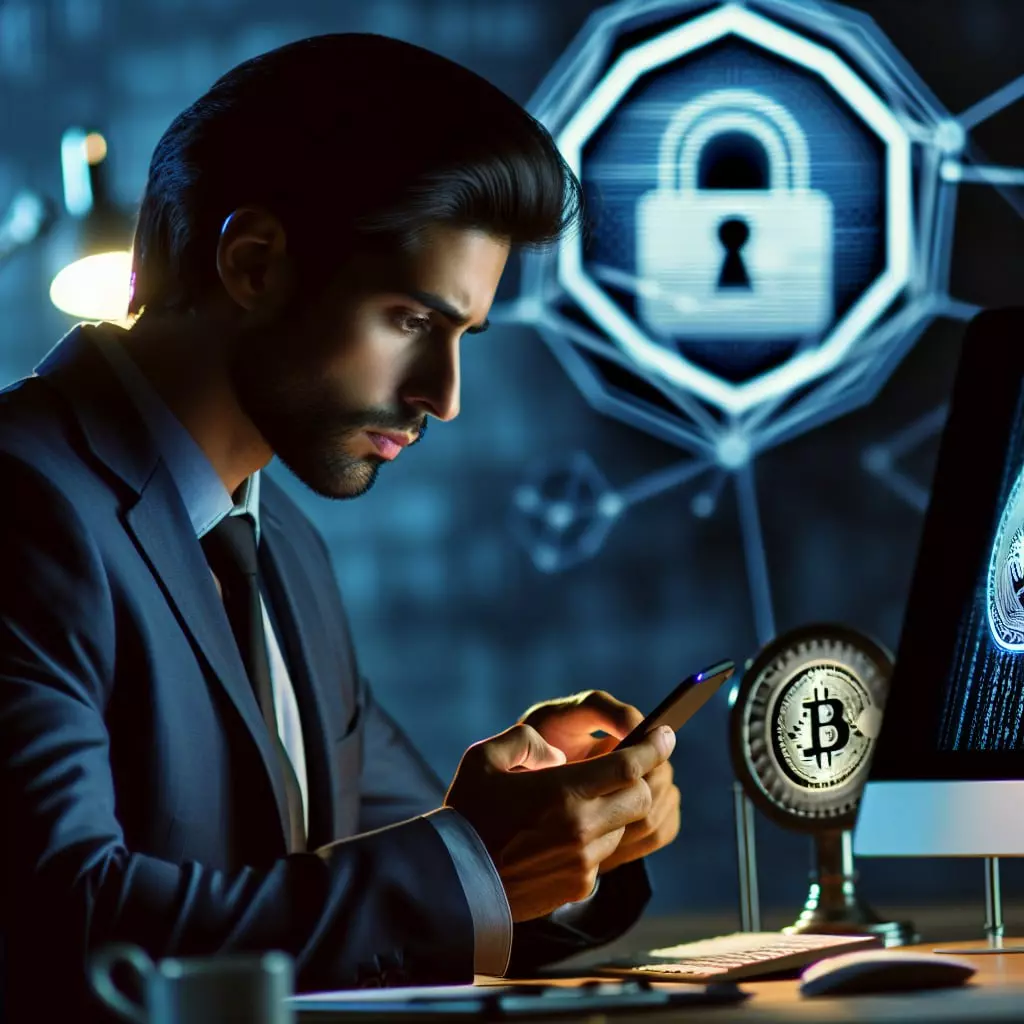 가상화폐를 암호화하여 보호하는 사진