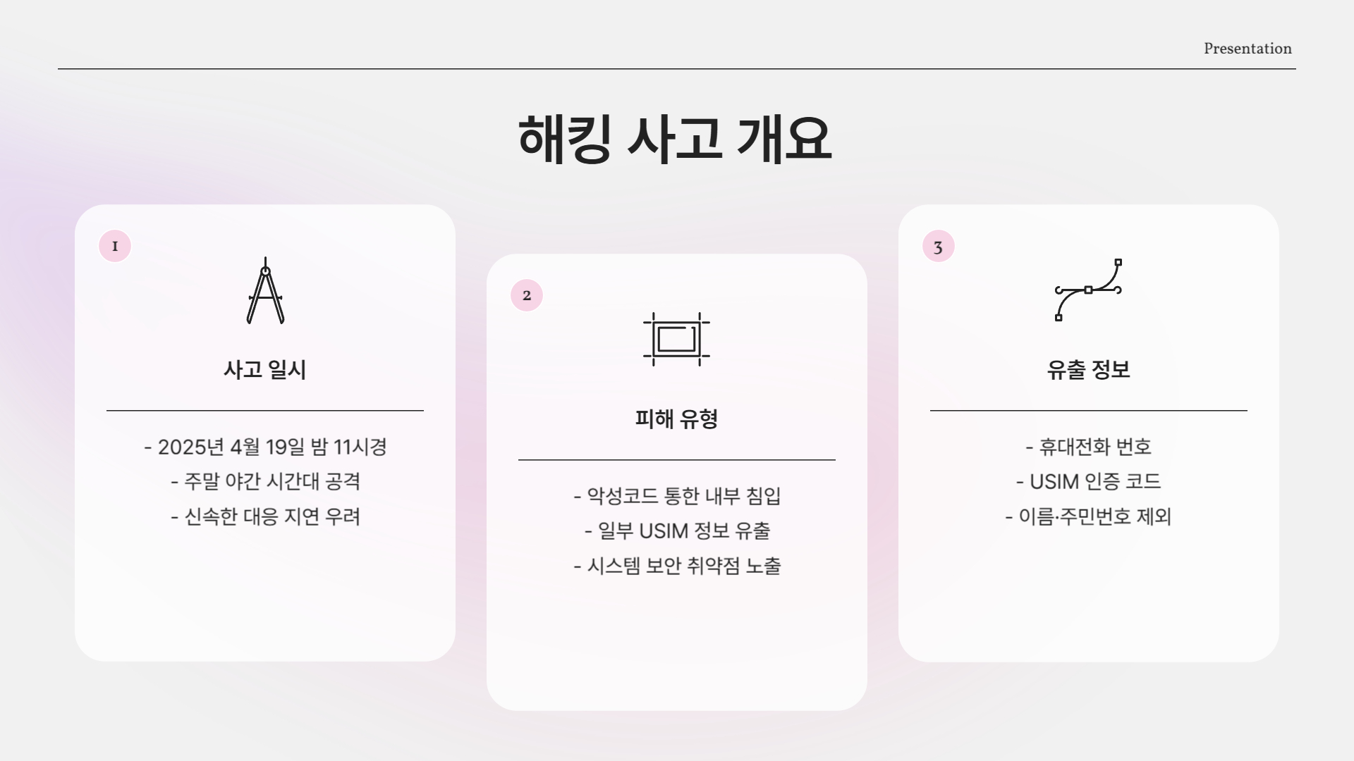 해킹 사고 개요