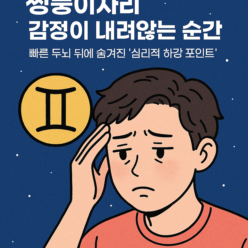 쌍둥이자리 감정이 내려앉는 순간 &mdash; 빠른 두뇌 뒤에 숨겨진 &lsquo;심리적 하강 포인트&rsquo; 분석