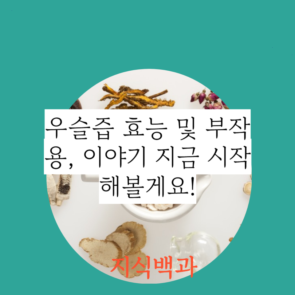 우슬즙 효능 및 부작용, 이야기 지금 시작해볼게요!