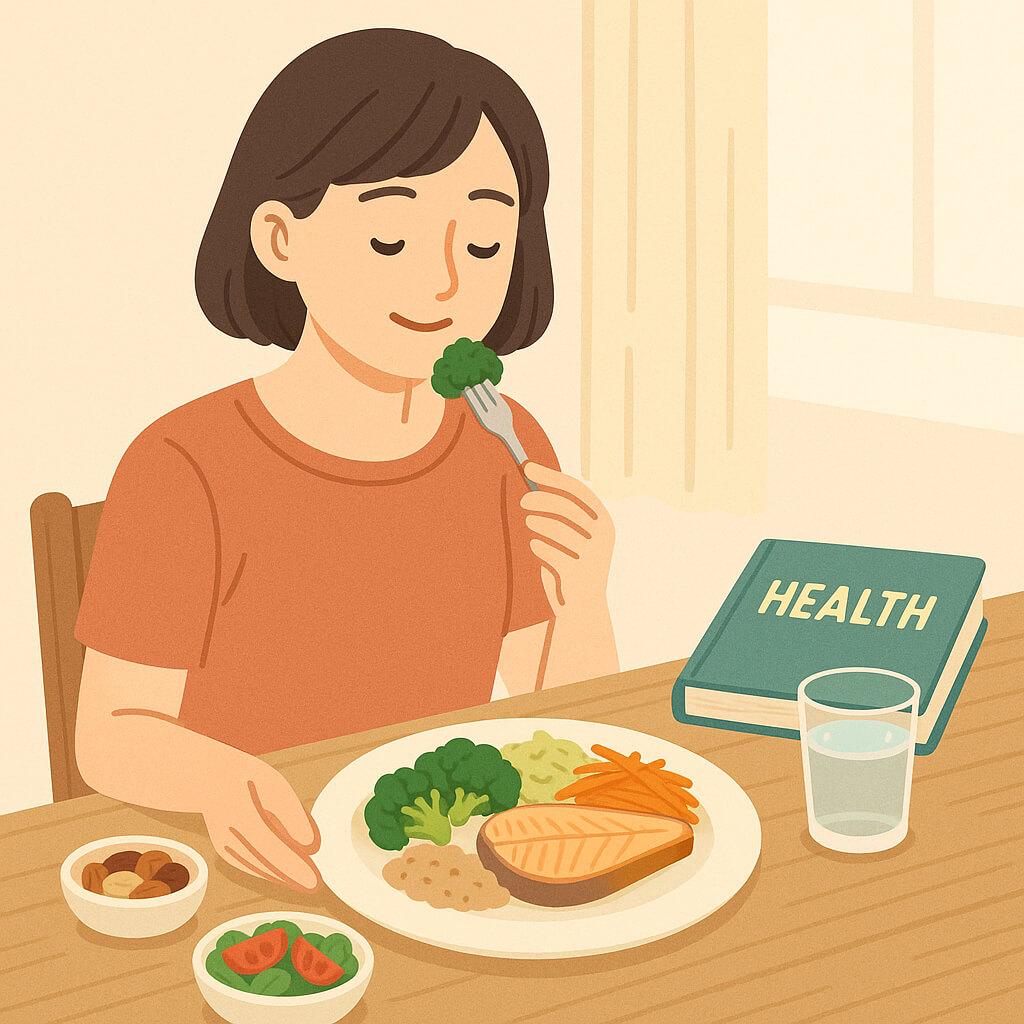 천식 환자를 위한 건강 식단을 실천하는 모습(출처:자체제작)