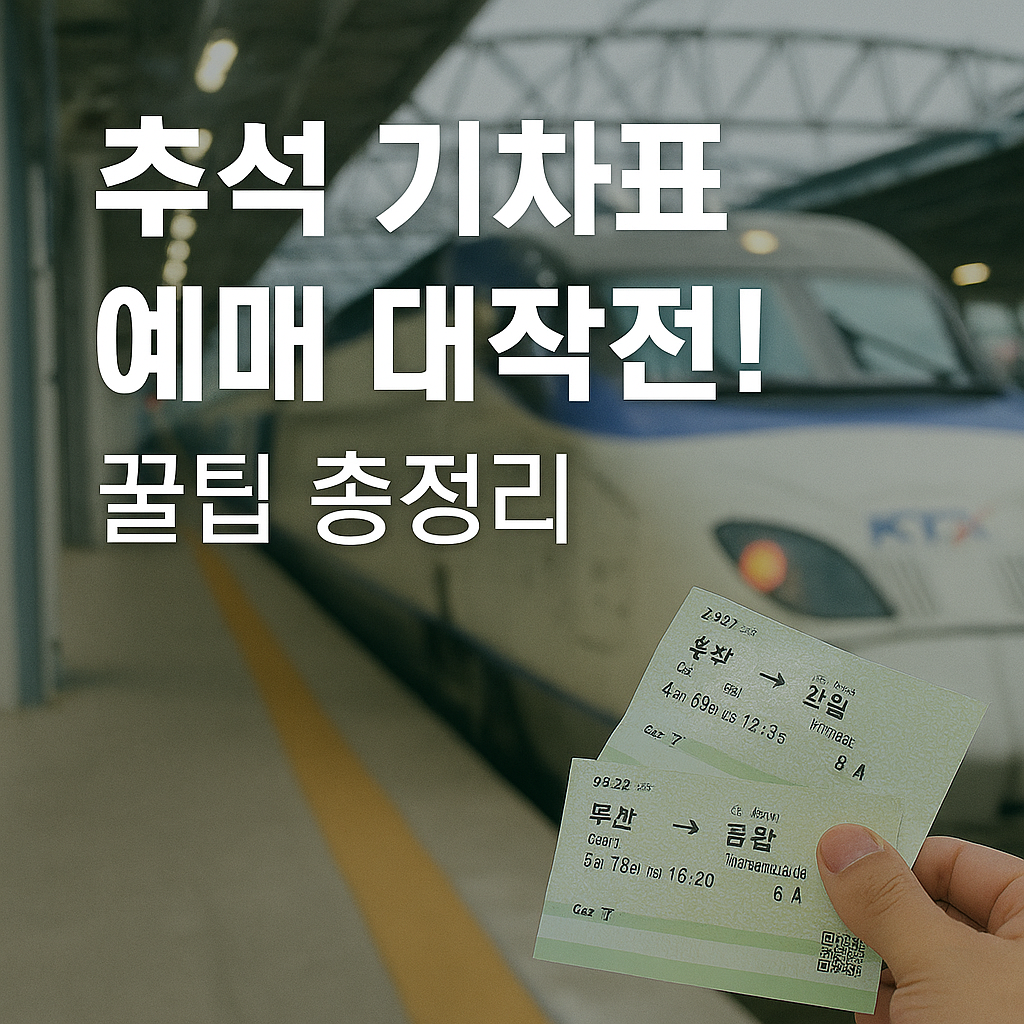2025 추석 기차표 예매 전략 &amp; 일정 총정리
