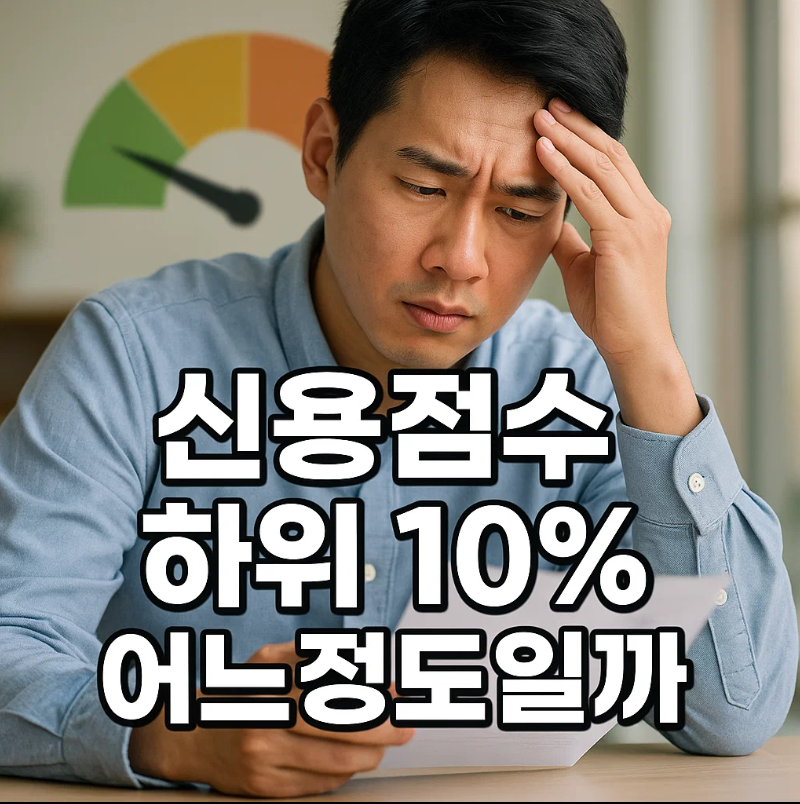 신용점수 하위 10%