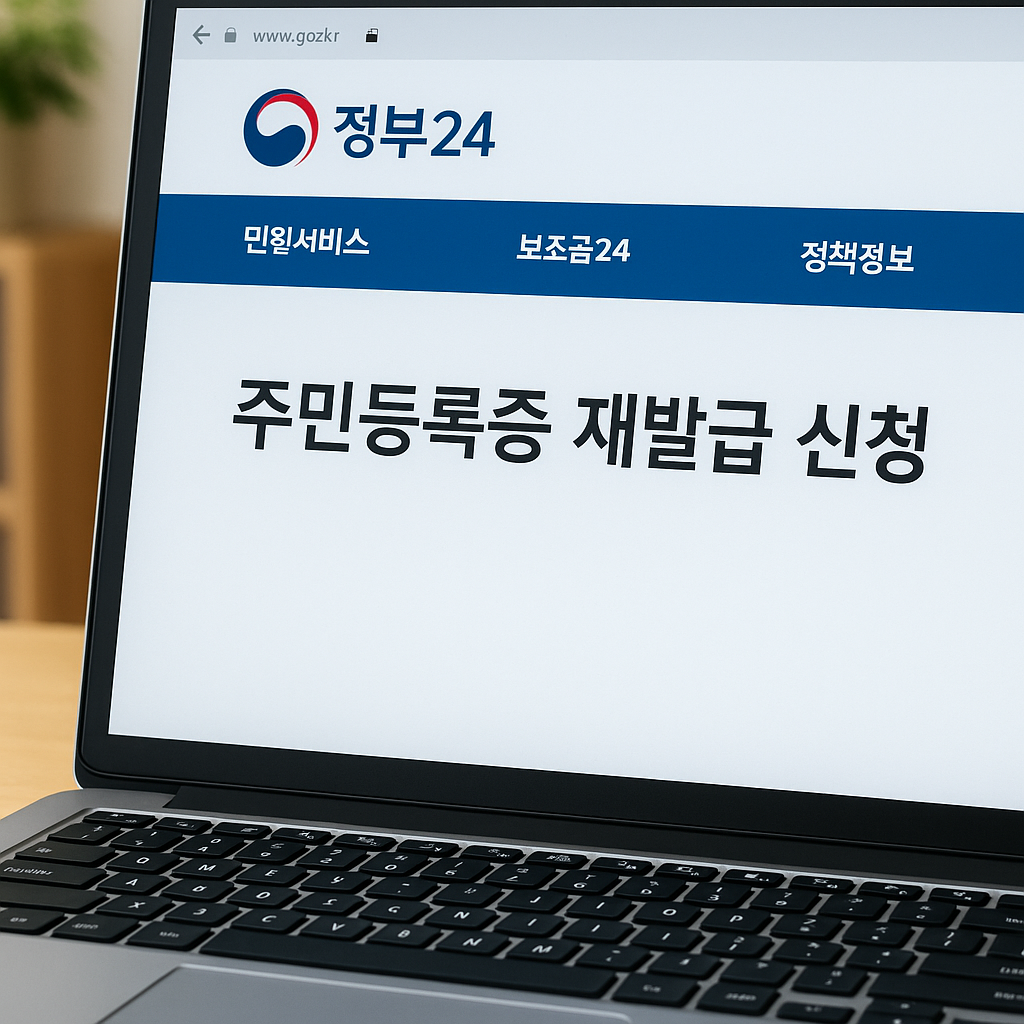 주민등록증 재발급 신청 절차 (정부24 활용법)