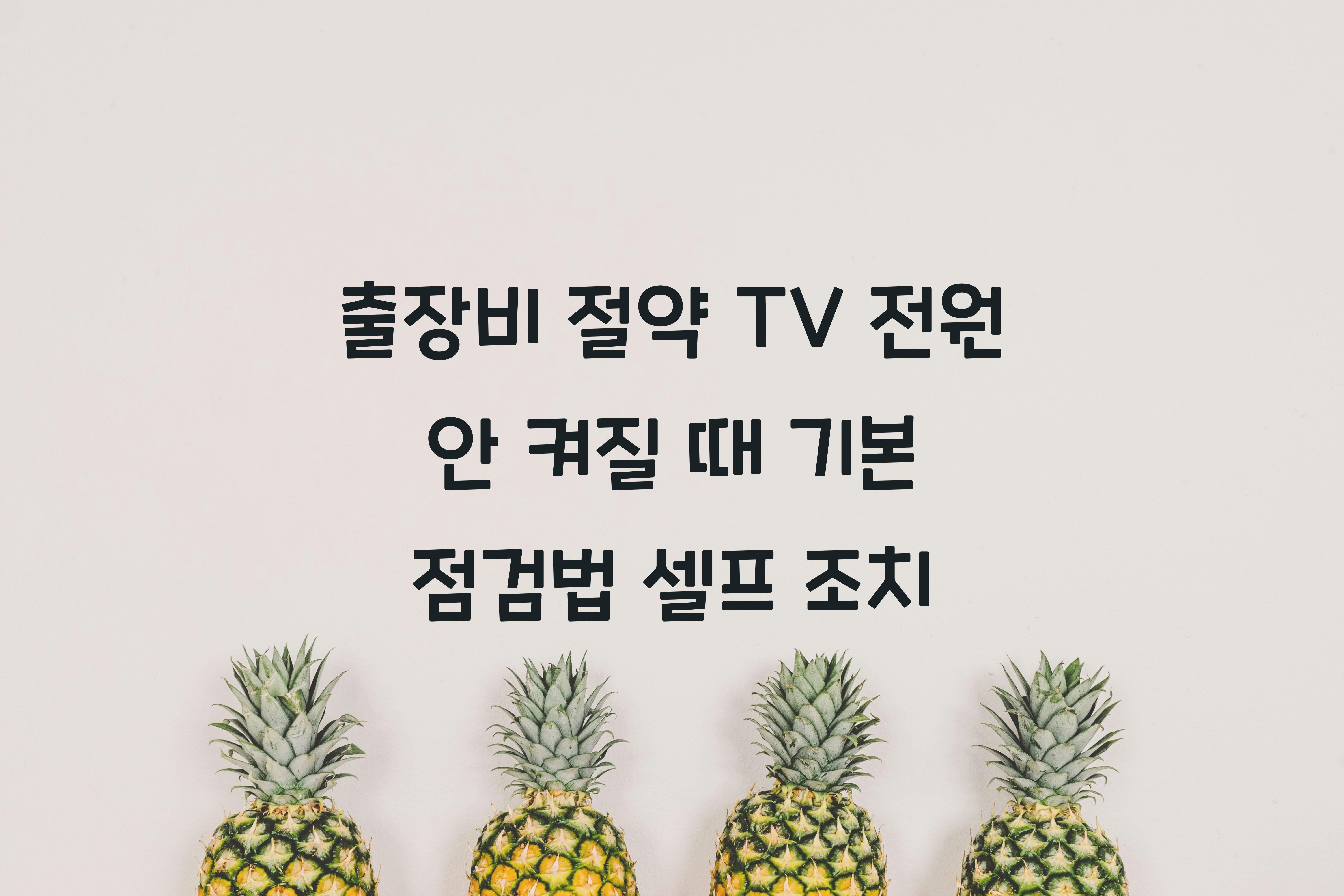 TV 전원 안 켜질 때 기본 점검법