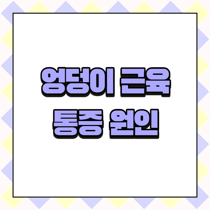 엉덩이 근육 통증 원인